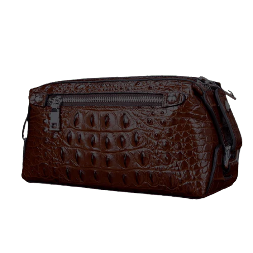 Trousse de toilette cuir dragon marron - Image 2