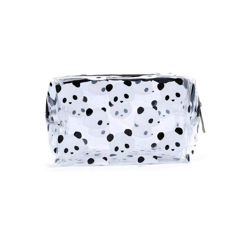 Trousse de toilette transparente petits pandas